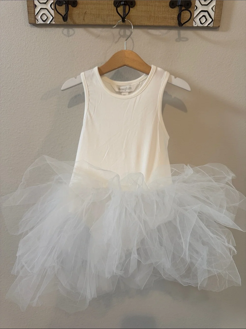 NWT 6Y iloveplum White Tank B.A.E Tutu Dress!